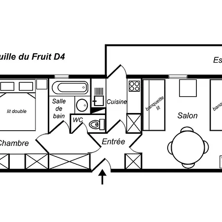 Aiguille Du Fruit Bas - 2 Pieces - Balcon Sud Mae-7640 Apartament *